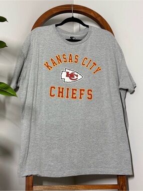Starter XXL Gray KC Kansas City Chiefs Short Sleeve Tee Shirt